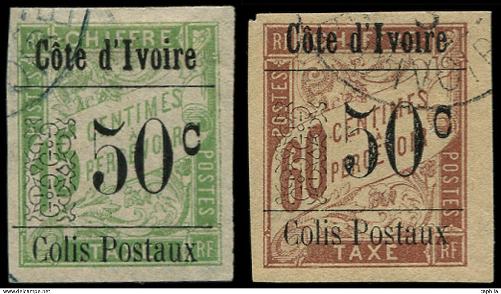 O COTE D'IVOIRE - Colis Postaux - 5a/6a, Gros "0", Signés Pavoille - Oblitérés