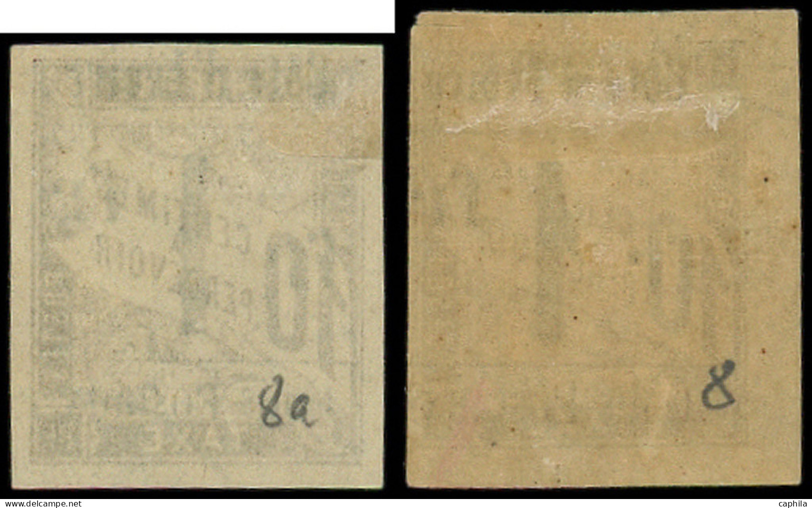 O COTE D'IVOIRE - Colis Postaux - 8 + 8A, Types I Et II: 1f/10c. Brun - Autres & Non Classés