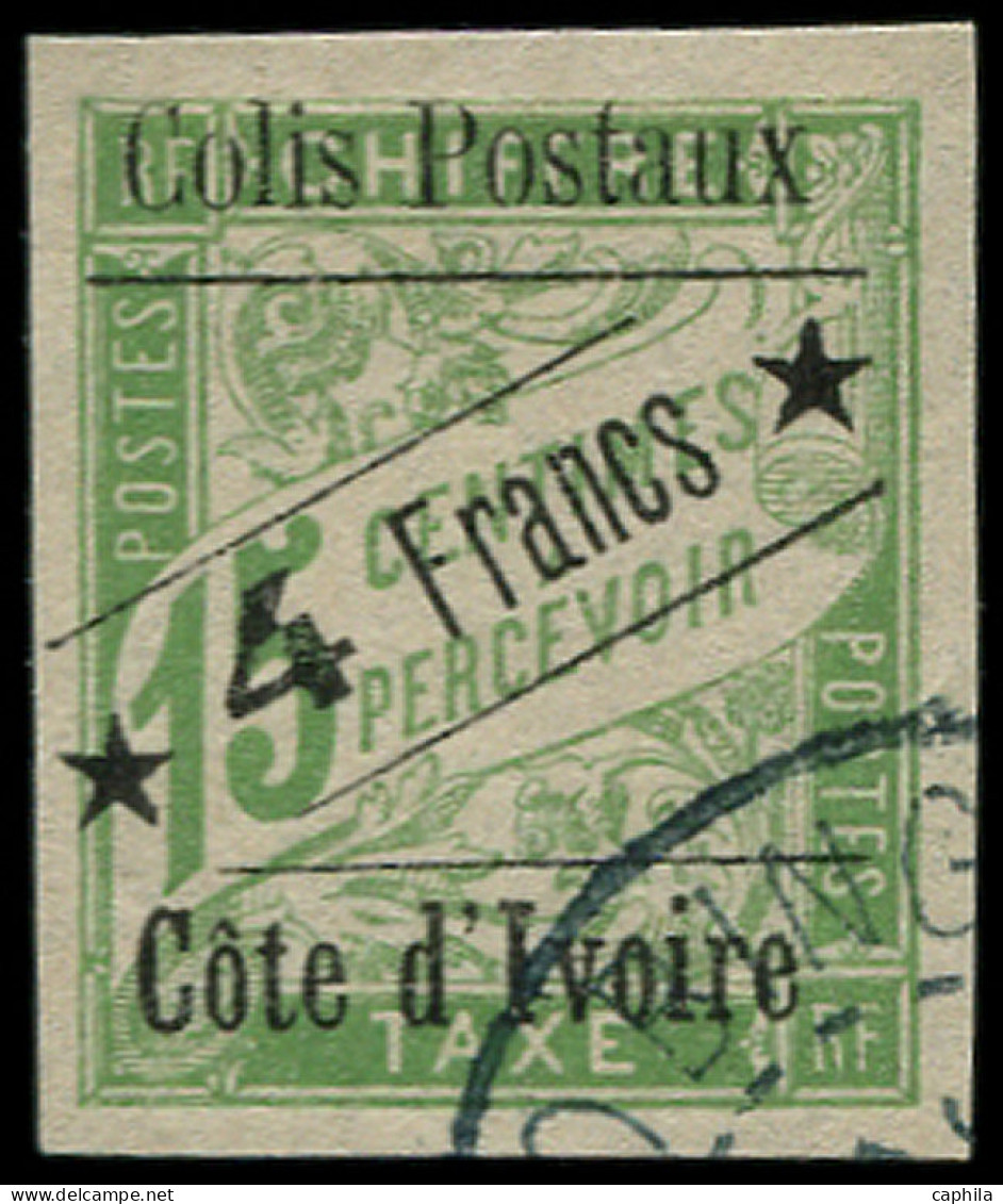 O COTE D'IVOIRE - Colis Postaux - 9a, Grandes étoiles: 4f. S. 15c. Vert - Oblitérés