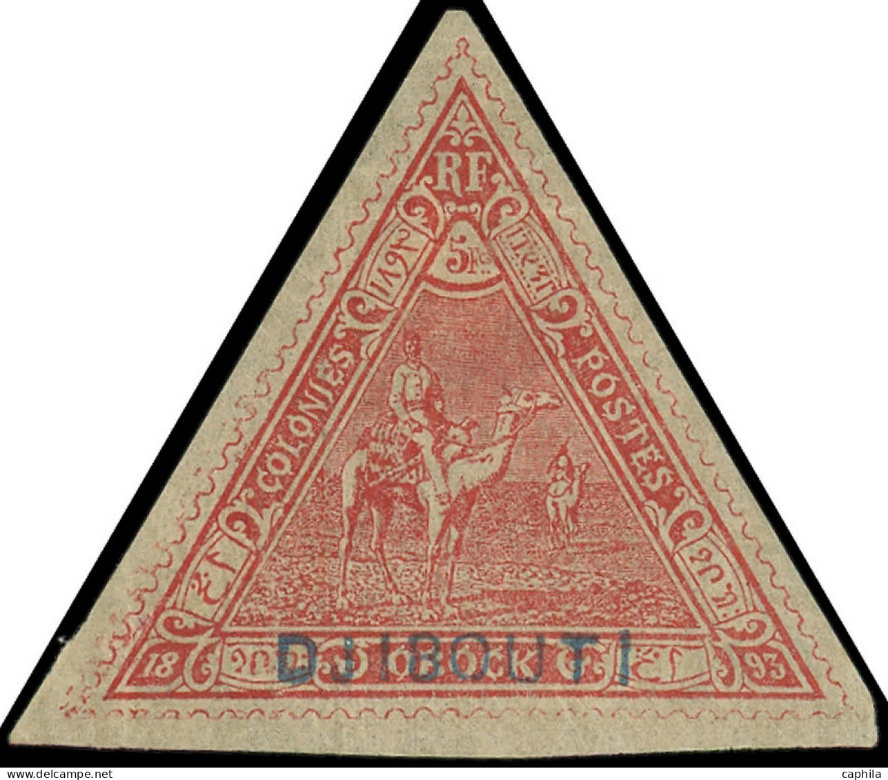 * COTE DES SOMALIS - Poste - 5, Signé Brun Et Roumet: 5f. Rouge - Unused Stamps
