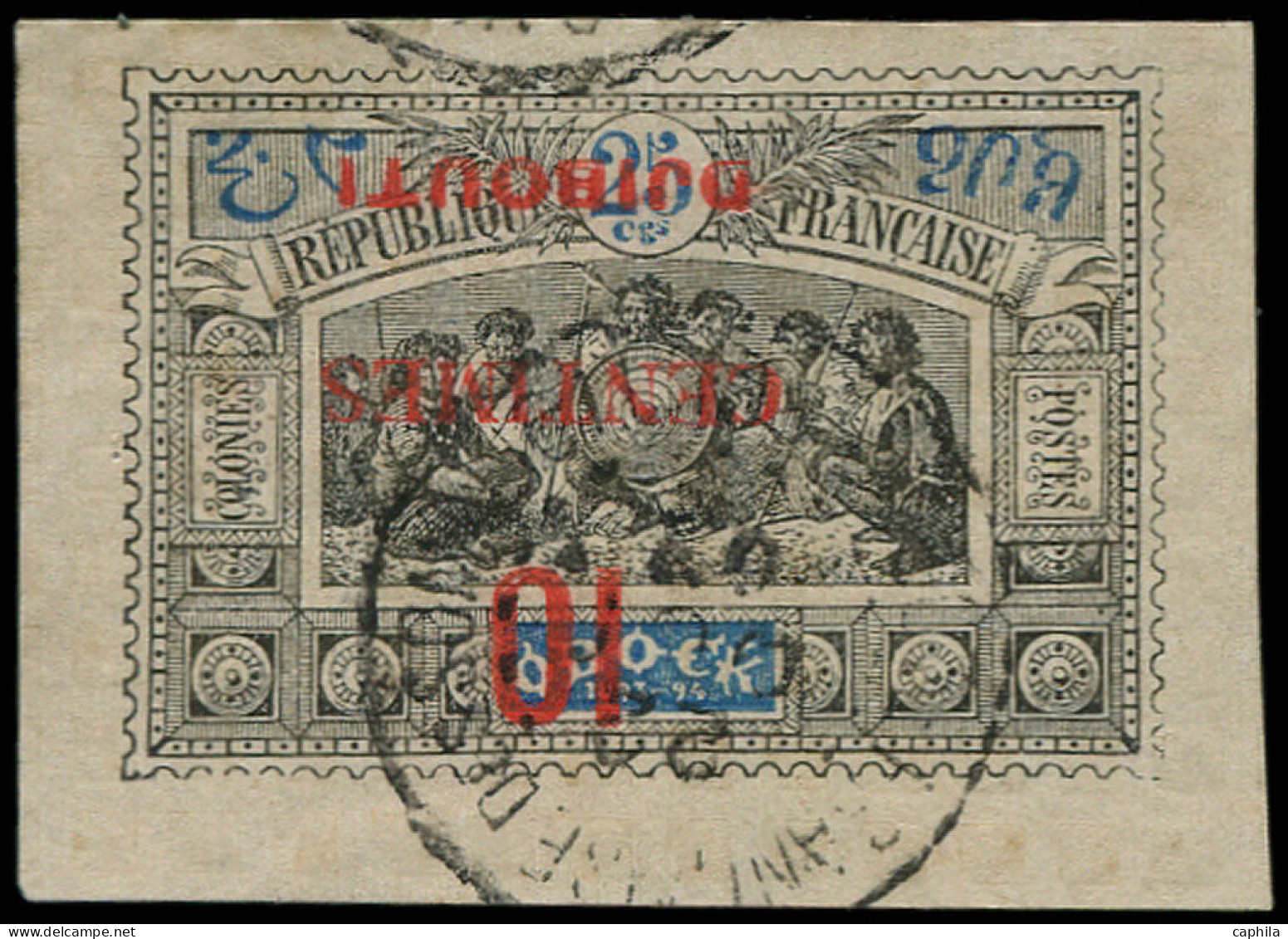 O COTE DES SOMALIS - Poste - 31a, Surcharge Renversée, Signé Brun - Used Stamps