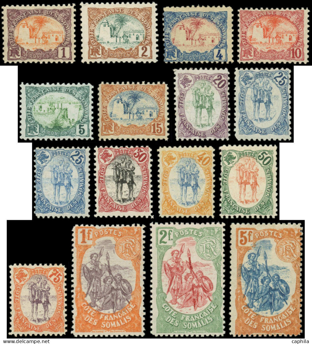 * COTE DES SOMALIS - Poste - 37/52, Complet 16 Valeurs - Unused Stamps