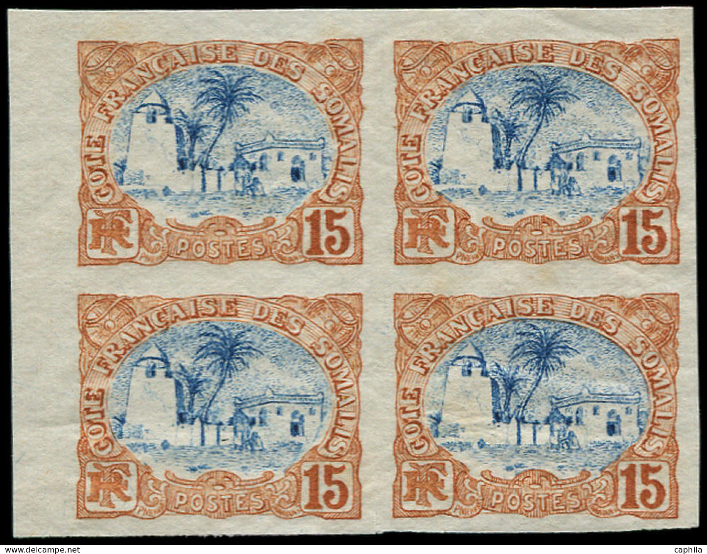** COTE DES SOMALIS - Poste - 42, Bloc De 4 Non Dentelé, Gomme Moyenne: Mosquée - Unused Stamps