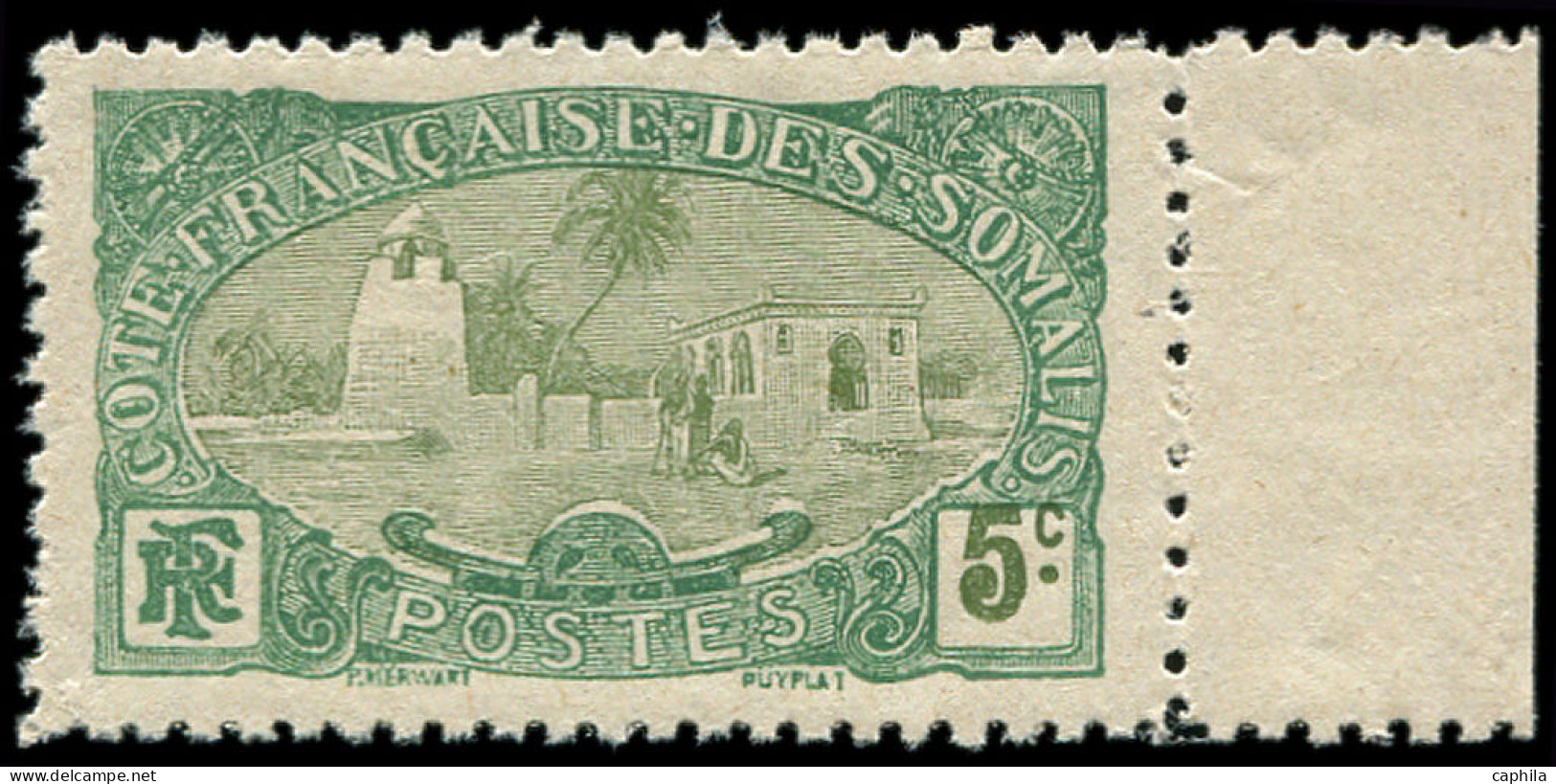 ** COTE DES SOMALIS - Poste - 70a, Dentelé 11, Bdf: 5c. Vert Et Olive (Maury) - Unused Stamps