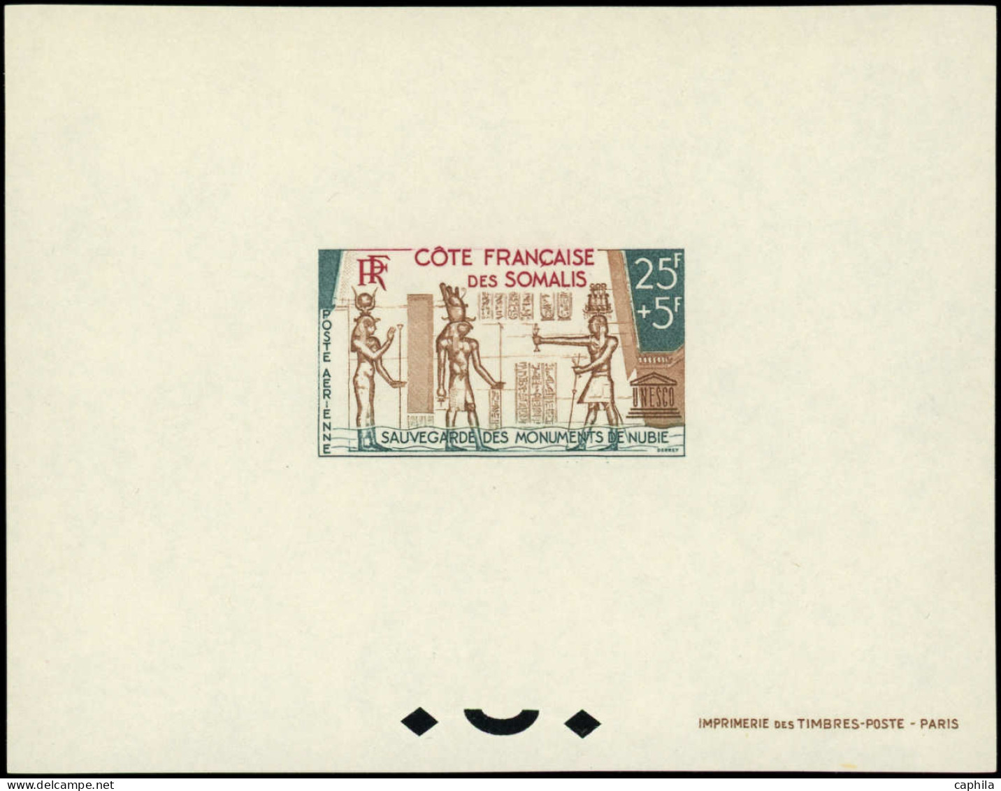 EPL COTE DES SOMALIS - Poste Aérienne - 37, épreuve De Luxe: Monuments De Nubie - Unused Stamps