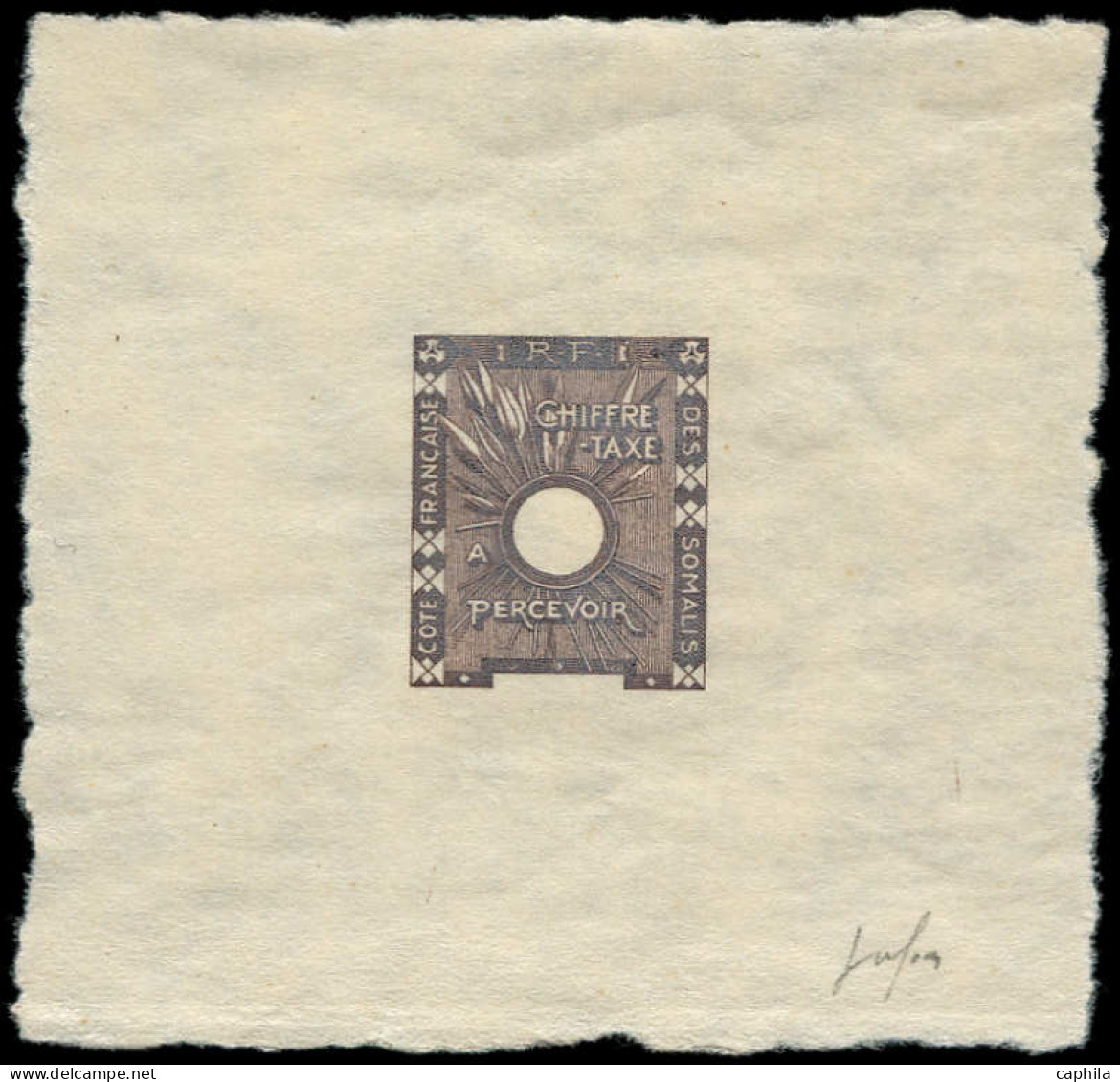 EPA COTE DES SOMALIS - Taxe - 1, épreuve En Violet, Sans La Faciale - Unused Stamps