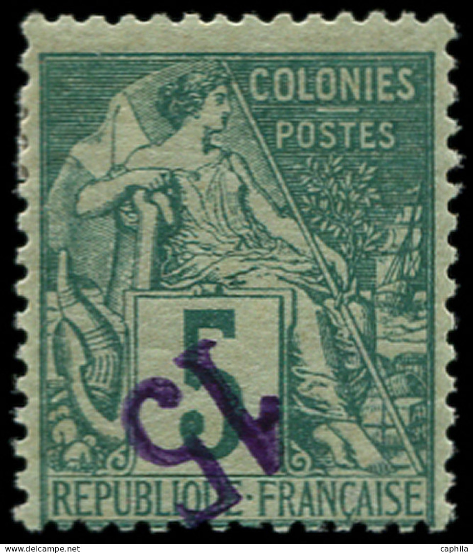 * DIEGO-SUAREZ - Poste - 2a, Surcharge Renversée, Signé Scheller: 15 Sur 15c. Vert - Unused Stamps