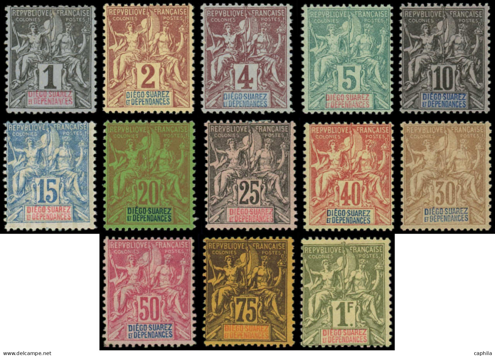 * DIEGO-SUAREZ - Poste - 25/37, Complet 13 Valeurs: Groupe - Unused Stamps