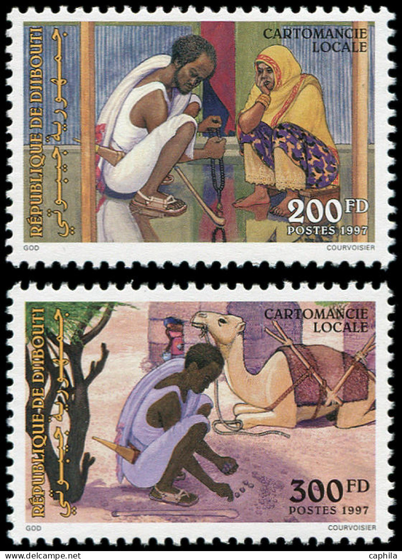 ** DJIBOUTI - Poste - 719SA/B, Cartomancie Locale, Dromadaire (Michel 635/636) - Dschibuti (1977-...)