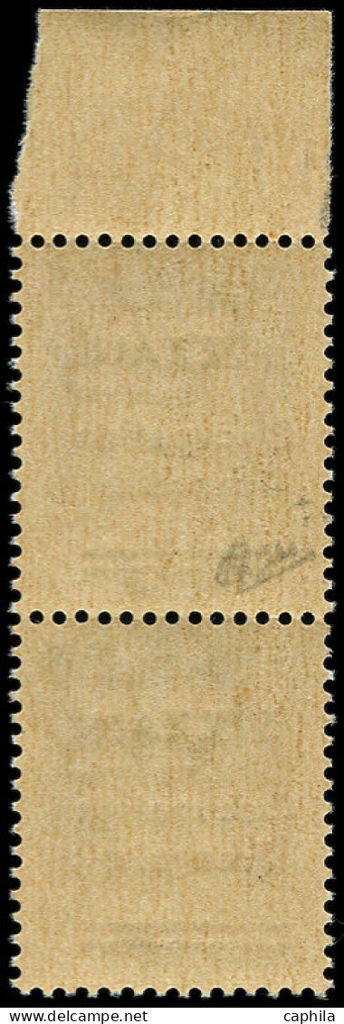 ** FEZZAN - Poste - 1, En Paire, Maculature Violette, Signé Calves: 50c. Violet - Unused Stamps