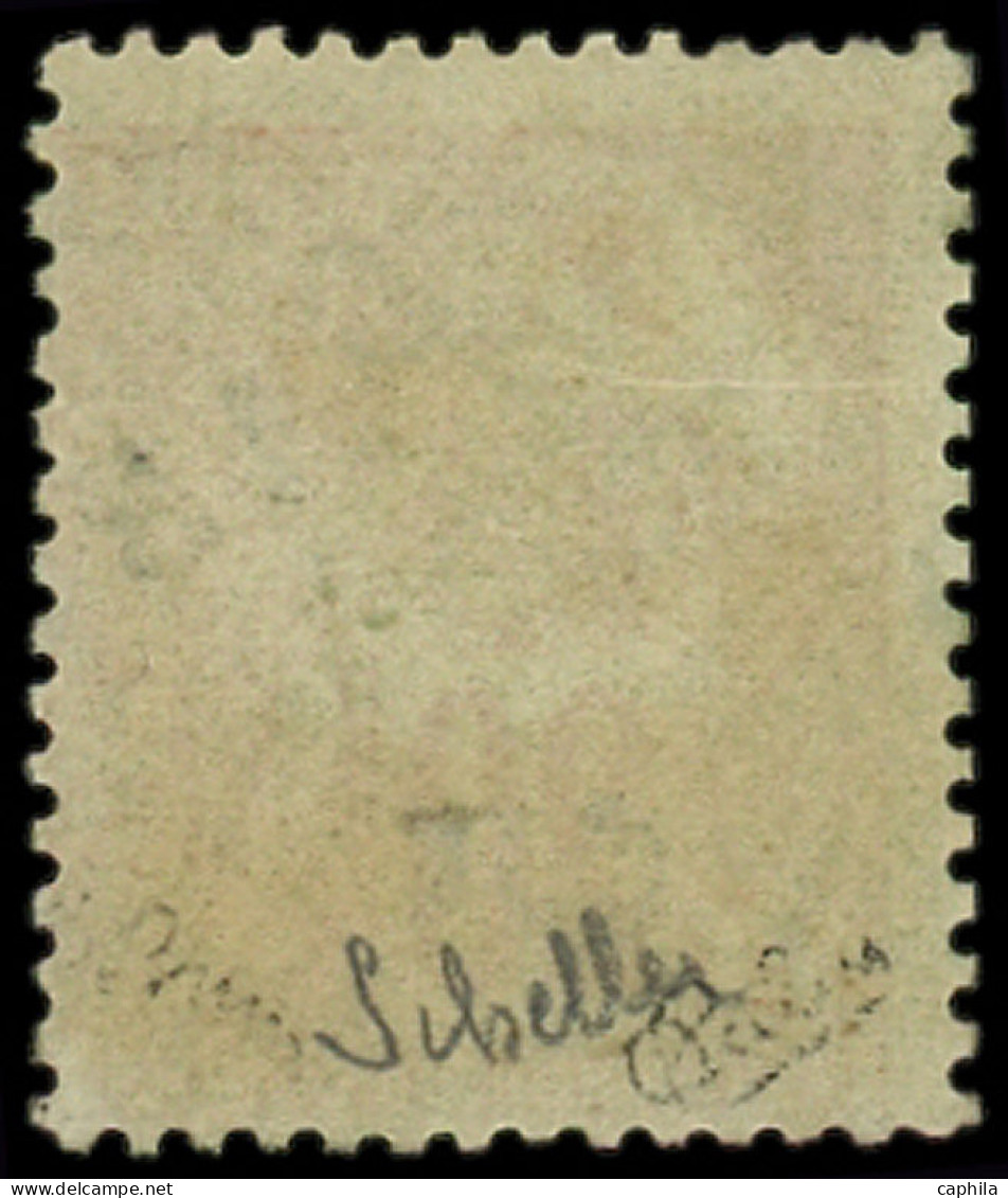 * GABON - Poste - 1, Signé Brun, Calves Et Scheller: 5 Sur 20c. Brique Sur Vert - Unused Stamps