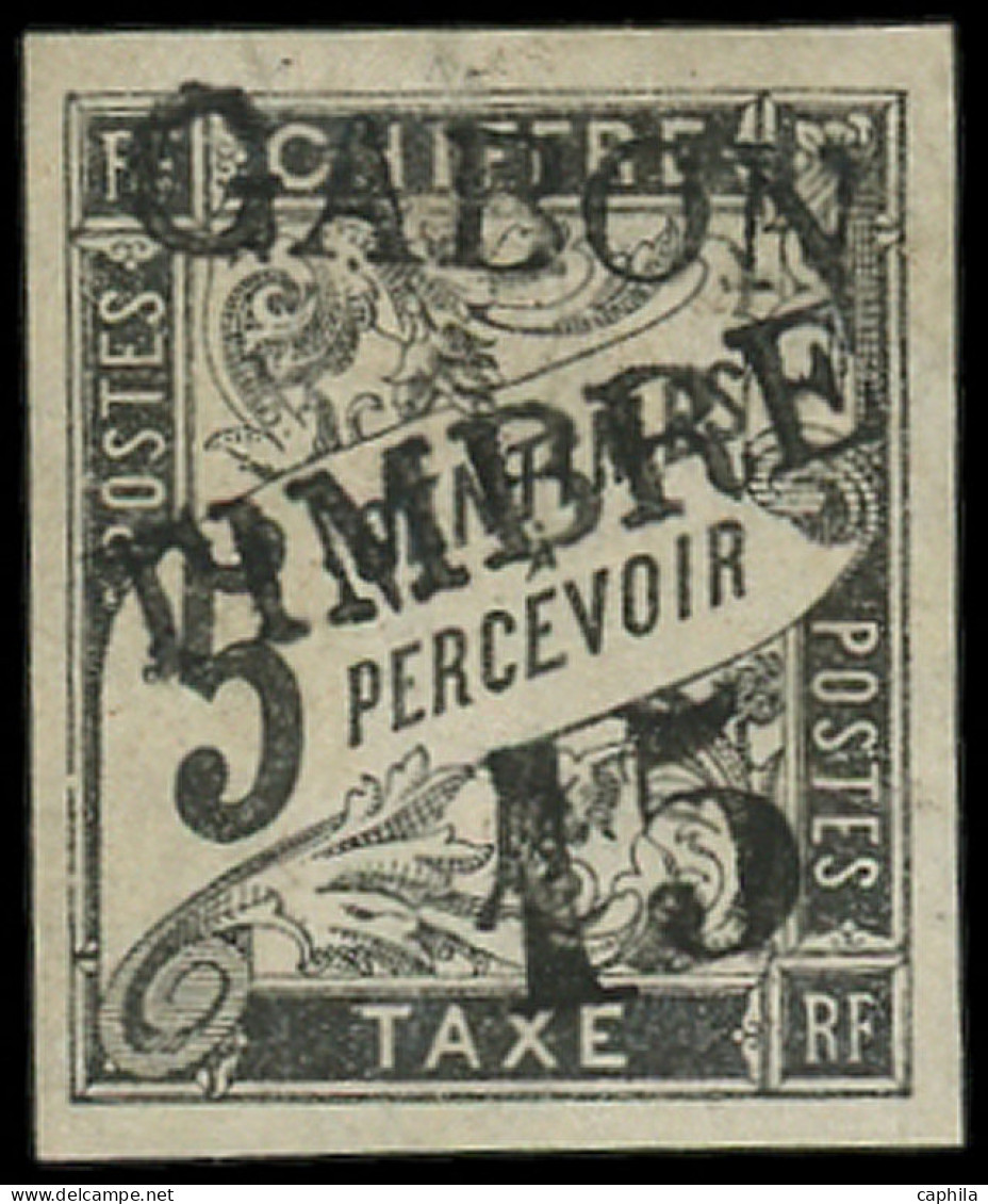 * GABON - Poste - 11, Belles Marges, Signé Scheller: 15c. Sur 5c. Noir - Nuevos