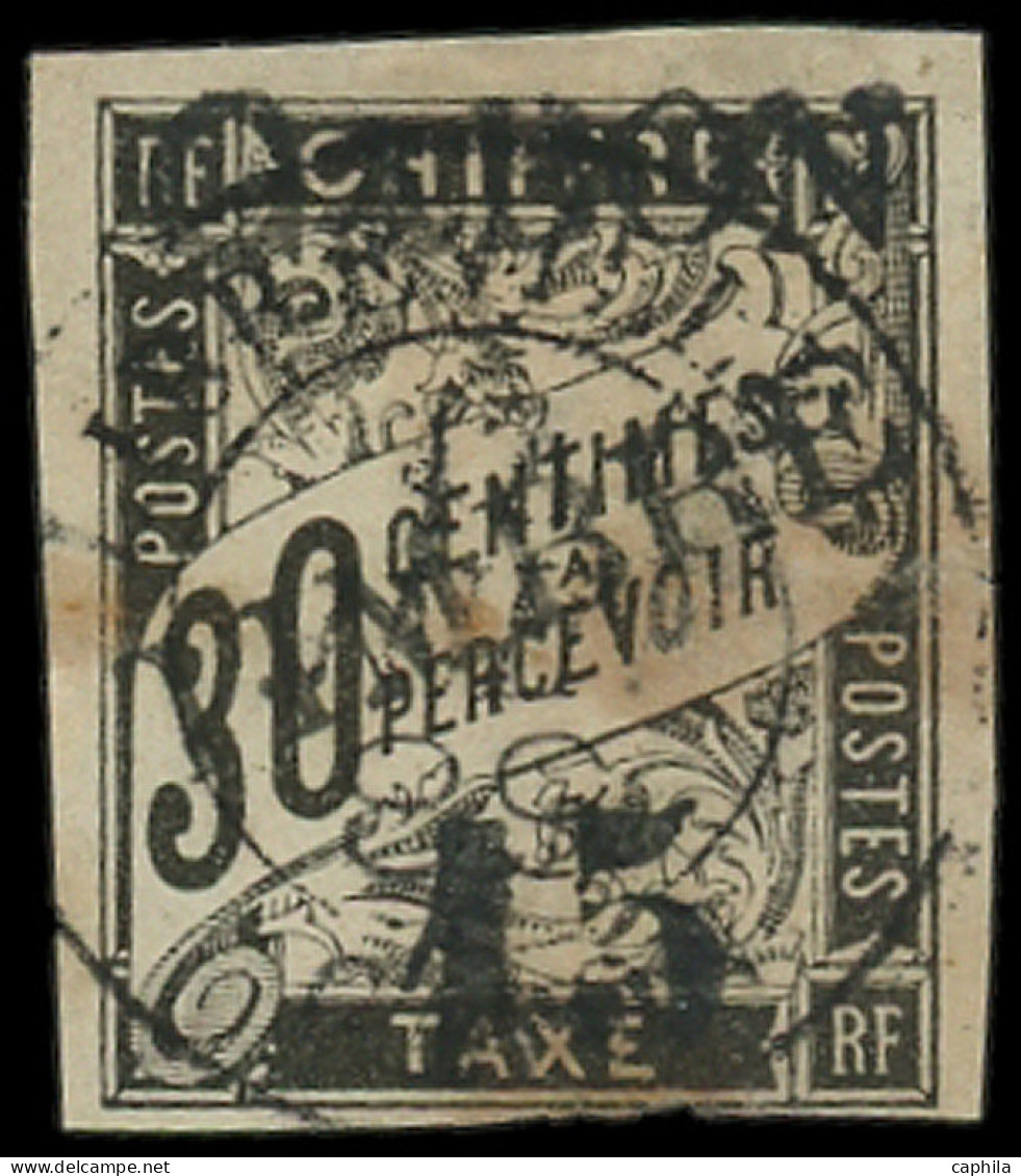 O GABON - Poste - 12, 2ème Choix (aminci + Marge Entamée En Bas), Signé Calves Et Scheller: 15c. Sur 30c. Noir - Rare - - Gebraucht