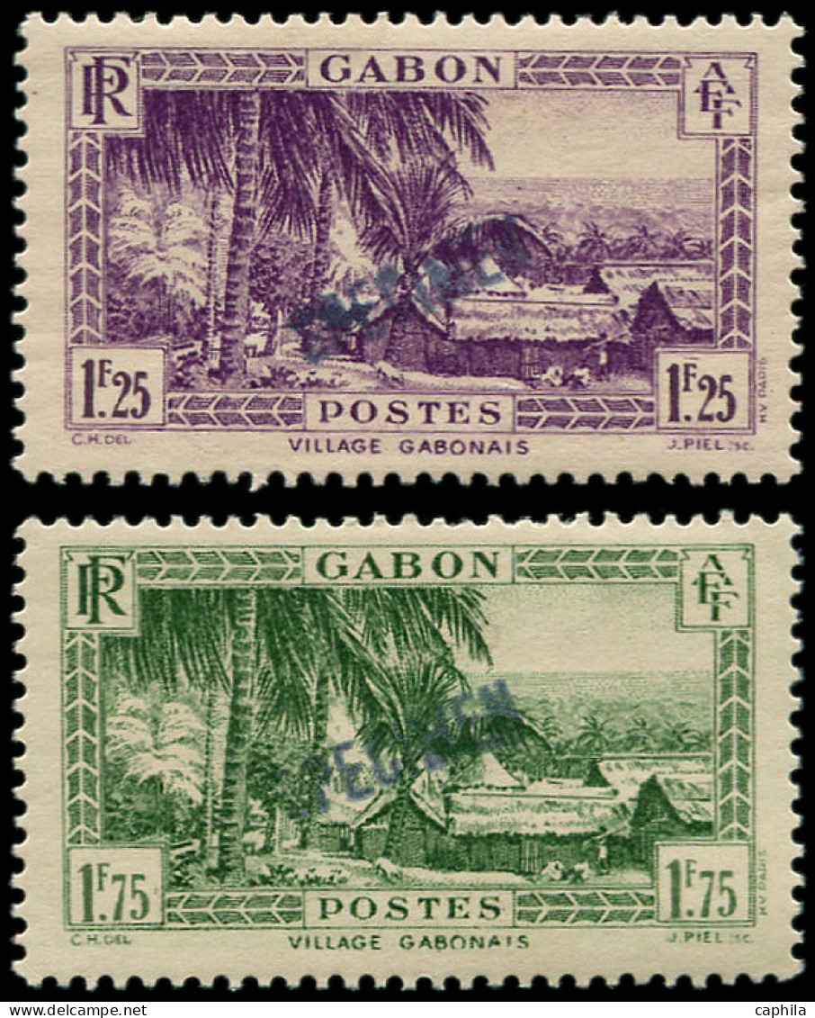 * GABON - Poste - 140A + 141A, Surchargés "Espécimen" - Gabon