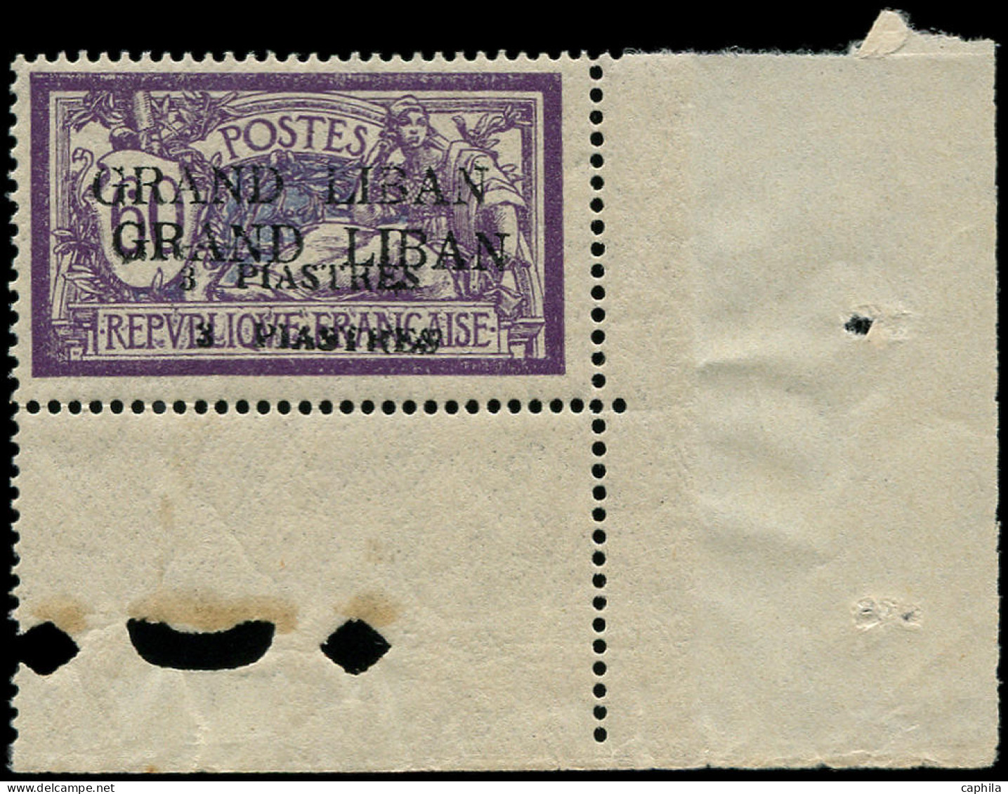 ** GRAND LIBAN - Poste - 11, Double Surcharge Avec Essai De Surcharge "3 Piastres", Cdf - Unused Stamps