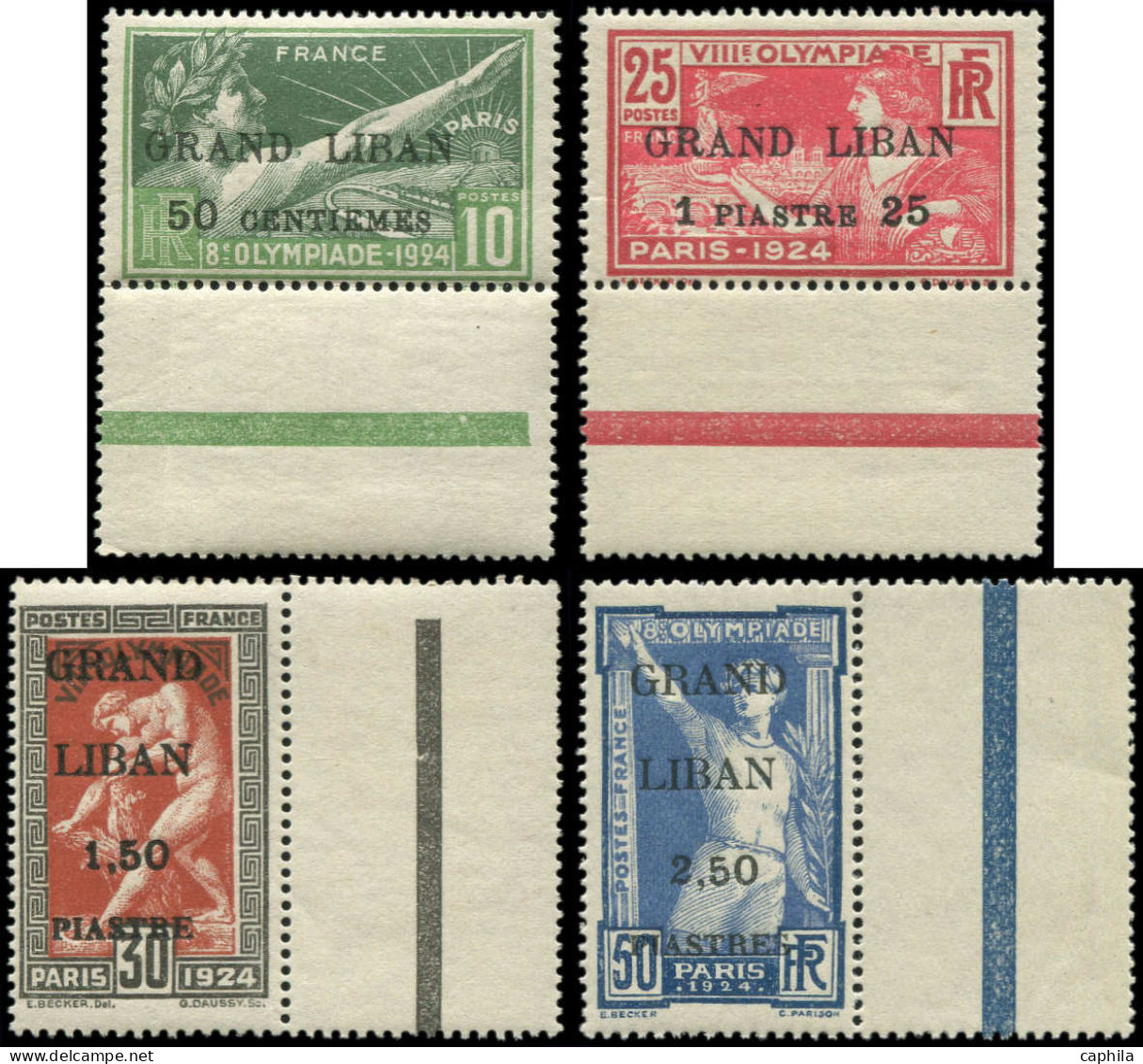 ** GRAND LIBAN - Poste - 18/21, Complet, Bdf: Jeux Olympiques De Paris 1924 - Unused Stamps