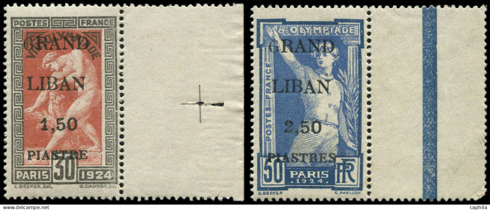 ** GRAND LIBAN - Poste - 20b + 21c, "G" Maigre, Bdf: Jeux Olympiques De Paris 1924 - Unused Stamps