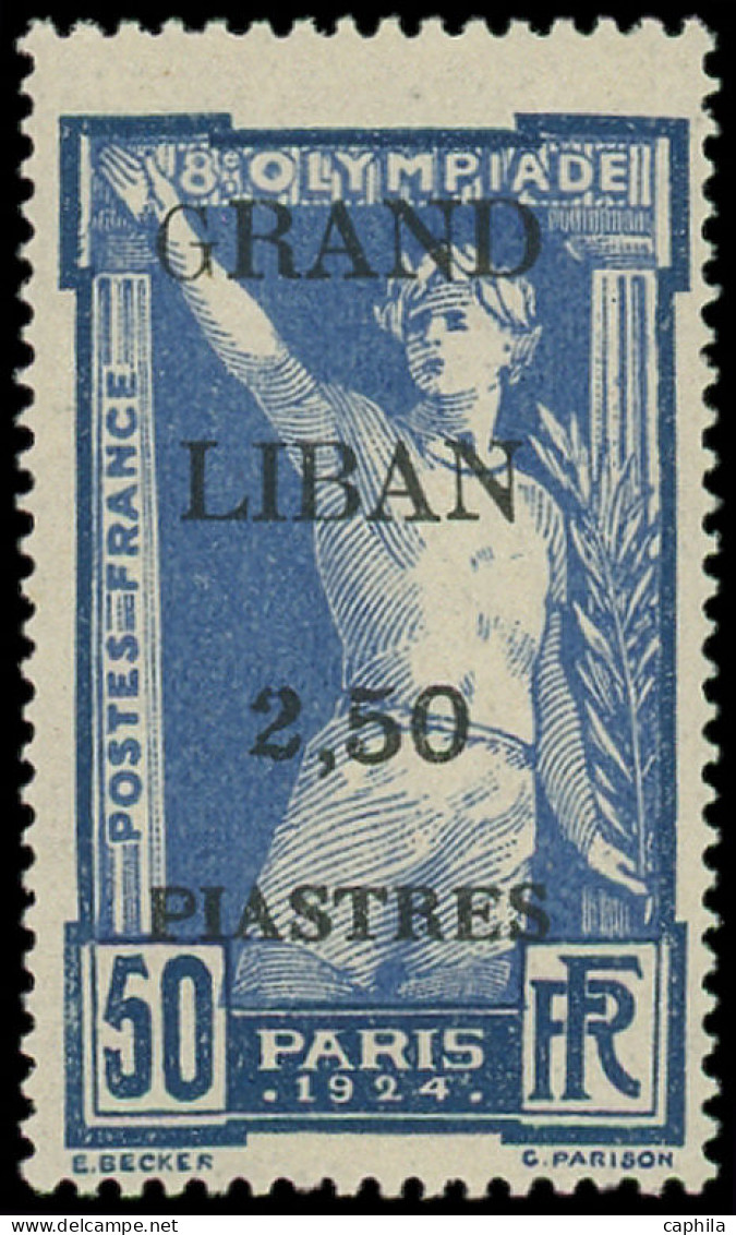 * GRAND LIBAN - Poste - 21c, Lettre "G" Maigre: 50c. Jeux Olympiques De Paris 1924 - Andere & Zonder Classificatie