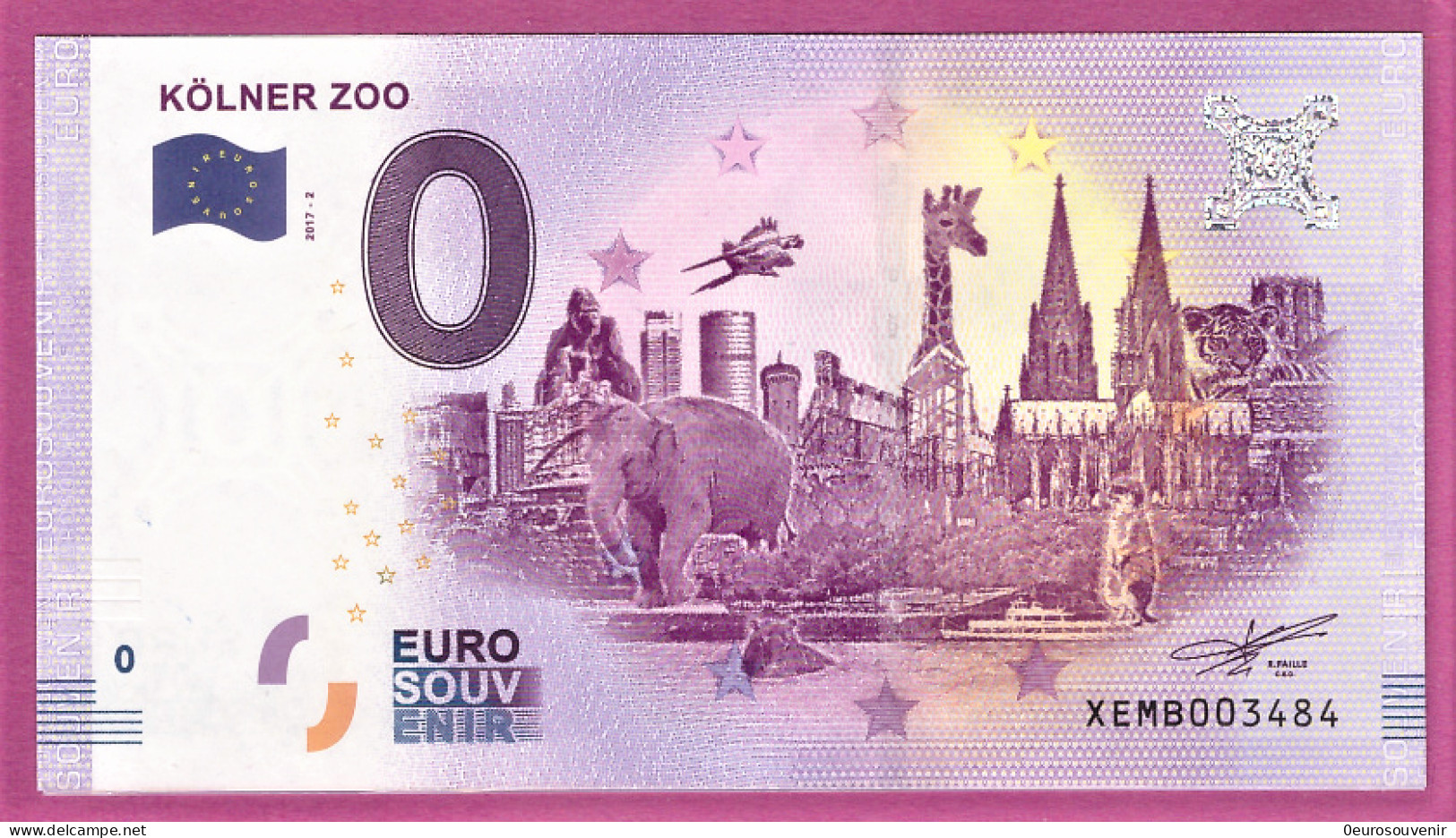 0-Euro XEMB 2017-2 KÖLNER ZOO  S-11 XOX - Private Proofs / Unofficial