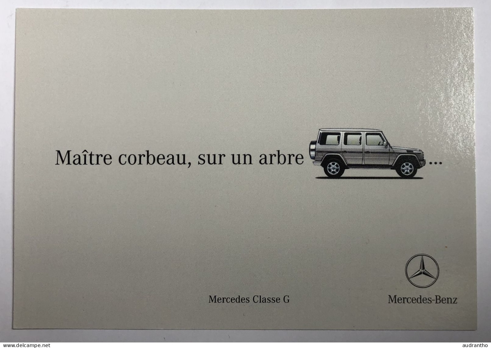 1 carte publicitaire à choisir - automobile MERCEDES-BENZ