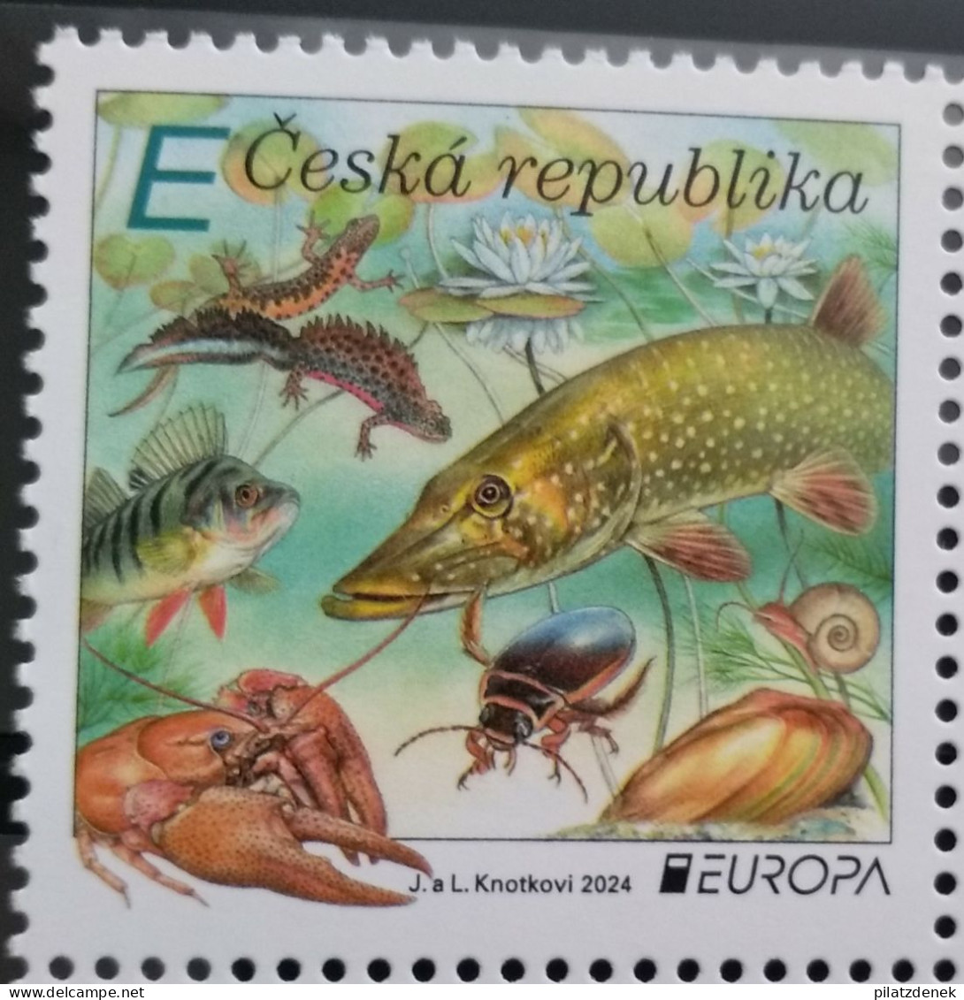 Czech Republic 2024, Europa - Wasser Fauna, Flora, MNH - Unused Stamps