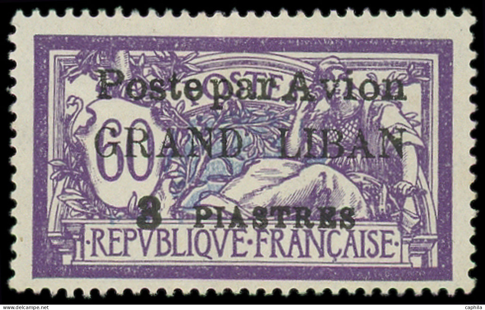 * GRAND LIBAN - Poste Aérienne - 2d, "3" éloigné De Piastres (2 Plis) - Airmail