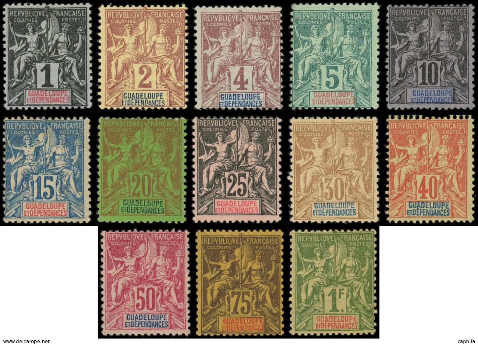 * GUADELOUPE - Poste - 27/39, Complet 13 Valeurs: Type Groupe - Unused Stamps