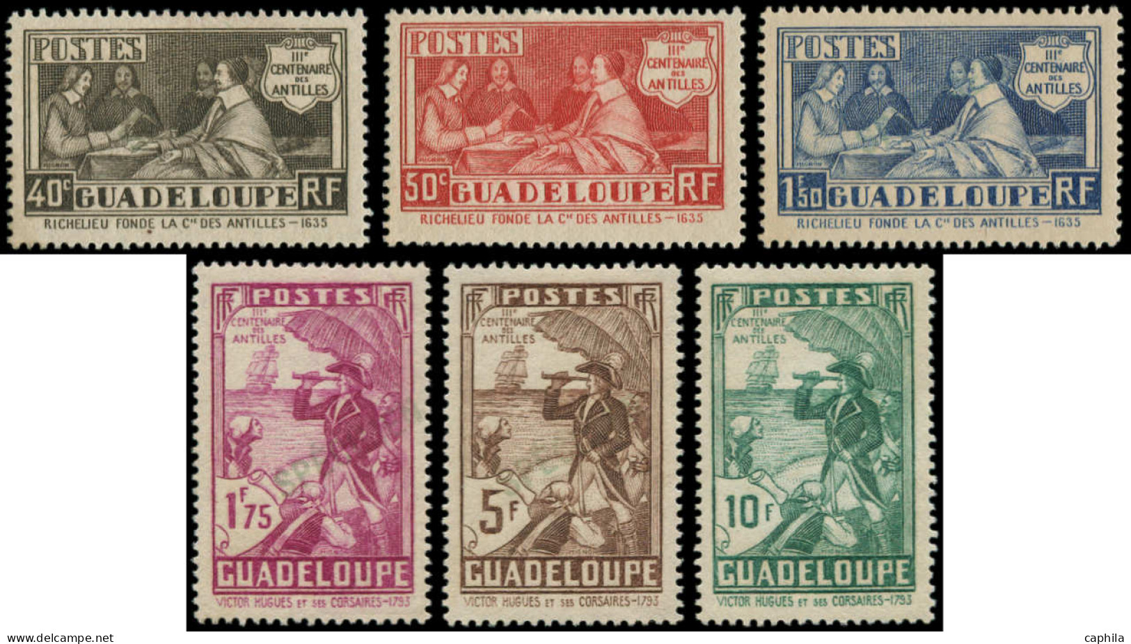 (*) GUADELOUPE - Poste - 127/32, Surchargés "spécimen" (surcharge Effacée Sur 128 + 132) - Unused Stamps