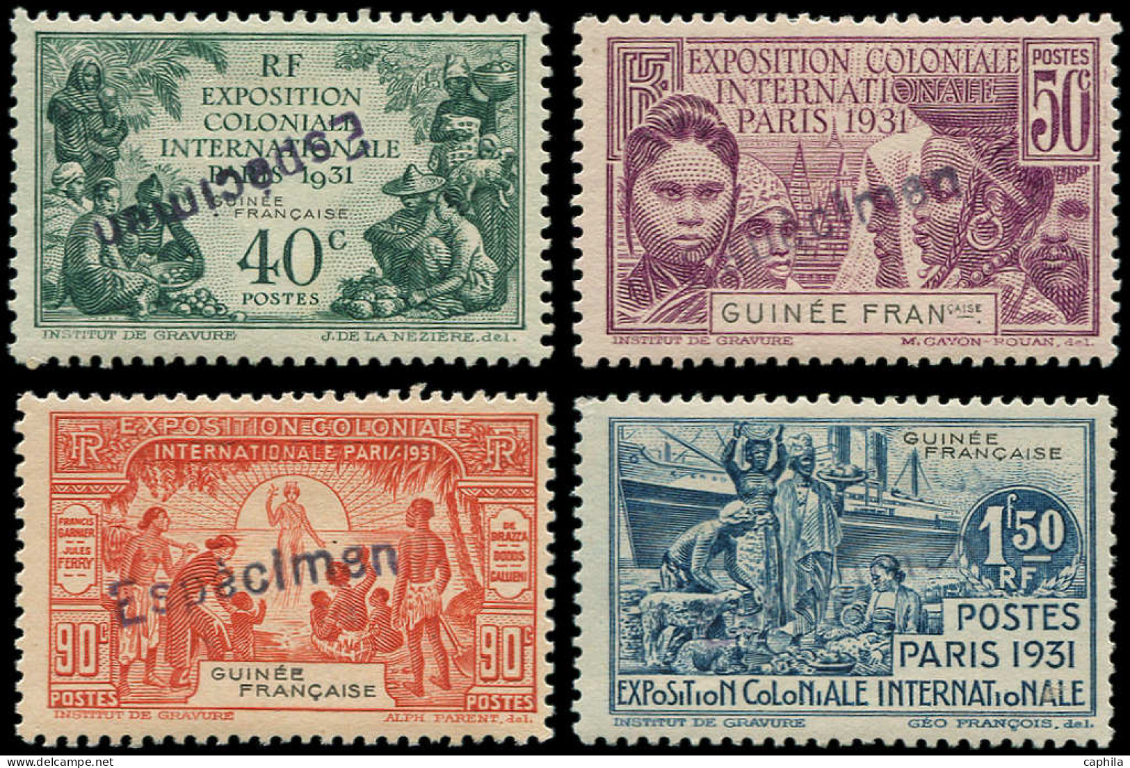 * GUINEE - Poste - 115/118, Surchargés "Espècimen": Expo De 1931 - Unused Stamps