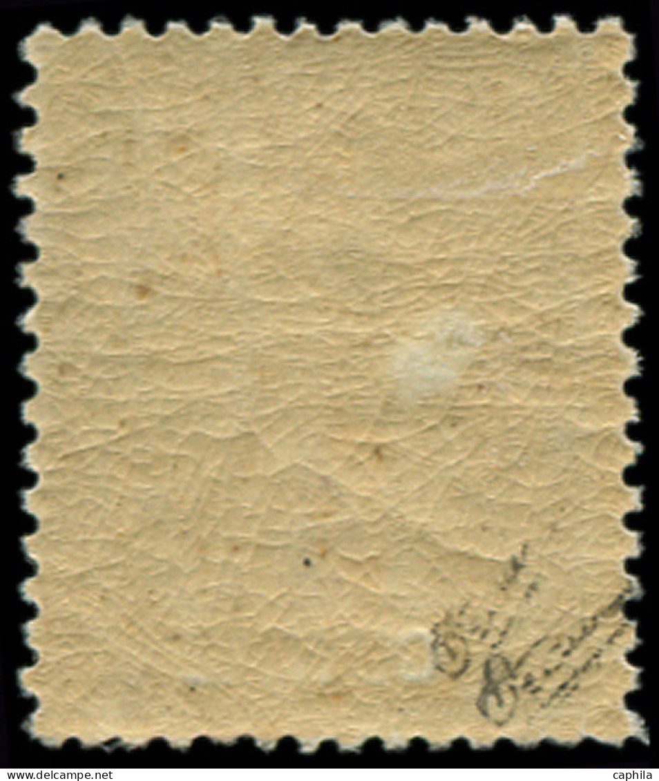 * GUYANE - Poste - 32a, Double Légende, Signé Calves: 4c. Lilas-brun S. Gris - Unused Stamps