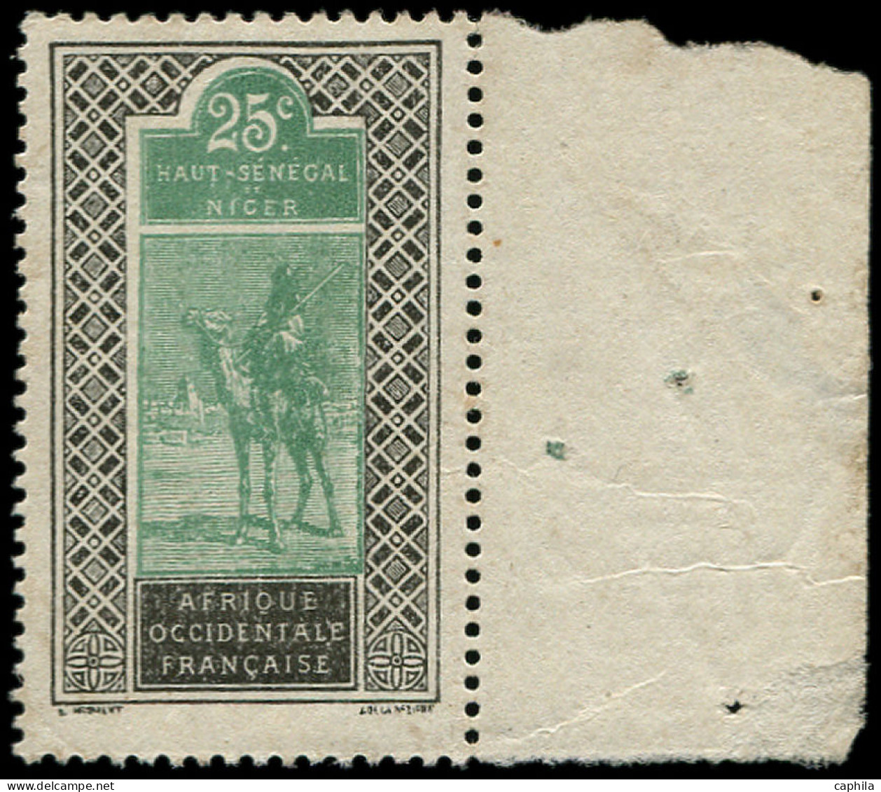 * HAUTE-VOLTA - Poste - 27a, Sans Surcharge, Gomme Moyenne, Bdf: 25c. Méhariste - Unused Stamps