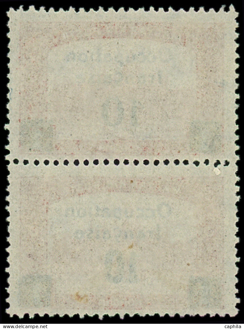 ** HONGRIE OCC.FRANCE - ARAD - Poste - 39aa, Type I Et II Se Tenant Sans Surcharge "KOLTARSAJAG": 10c. Sur 1k. Carmin - Unused Stamps