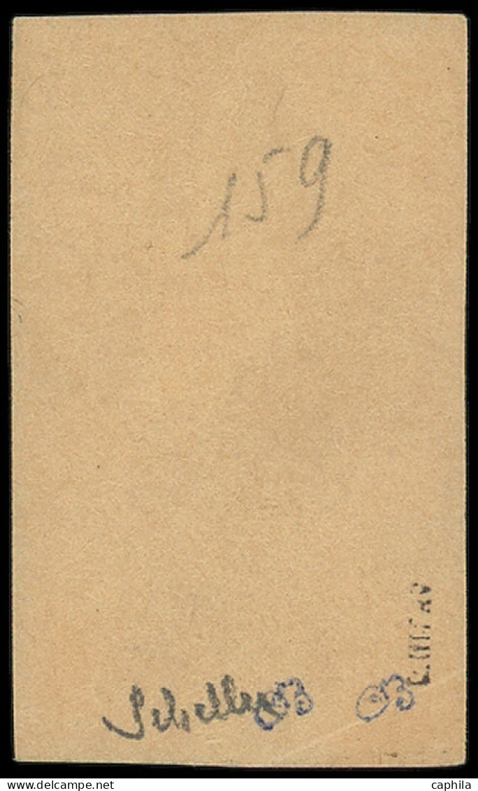 O INDE FRANCAISE - Poste - 159, Sur Fragment, Signé Scheller: 18ca. Sur 30c. Rose Et Noir - Gebraucht
