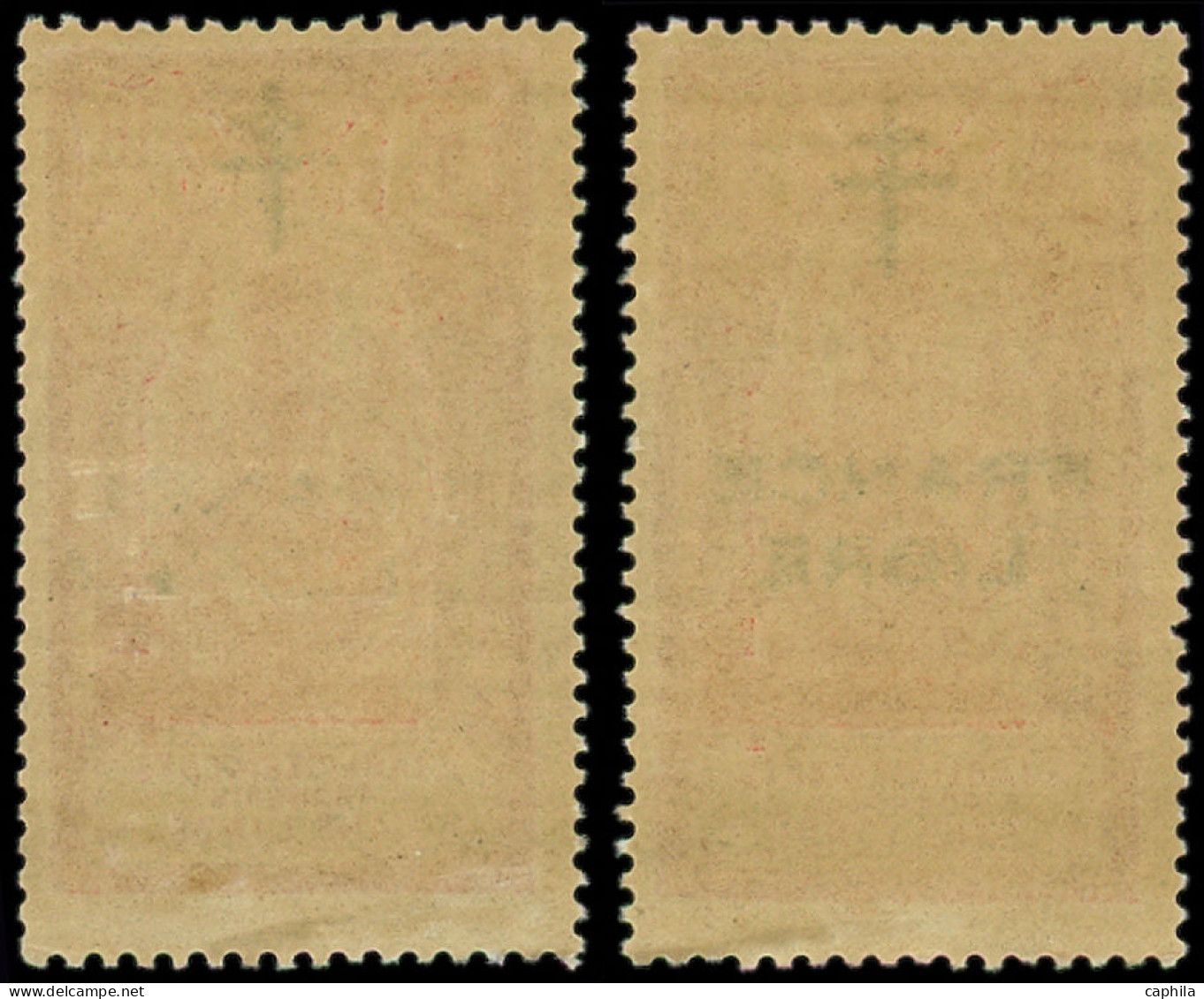 ** INDE FRANCAISE - Poste - 181/81a, Surcharge Normale + Maigre: 18ca. Rouge Et Rouge Clair - Unused Stamps