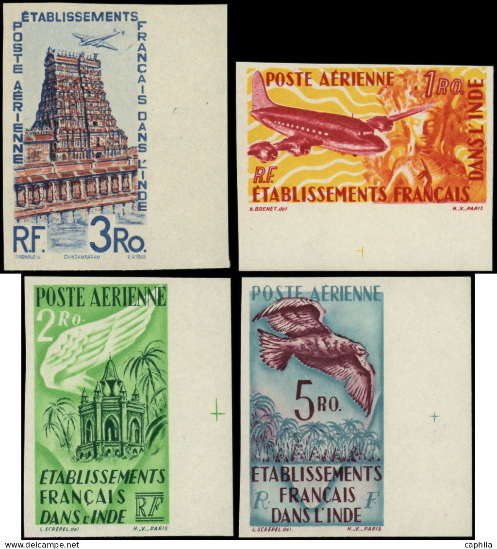 ** INDE FRANCAISE - Poste Aérienne - 17/20, Non Dentelés - Unused Stamps