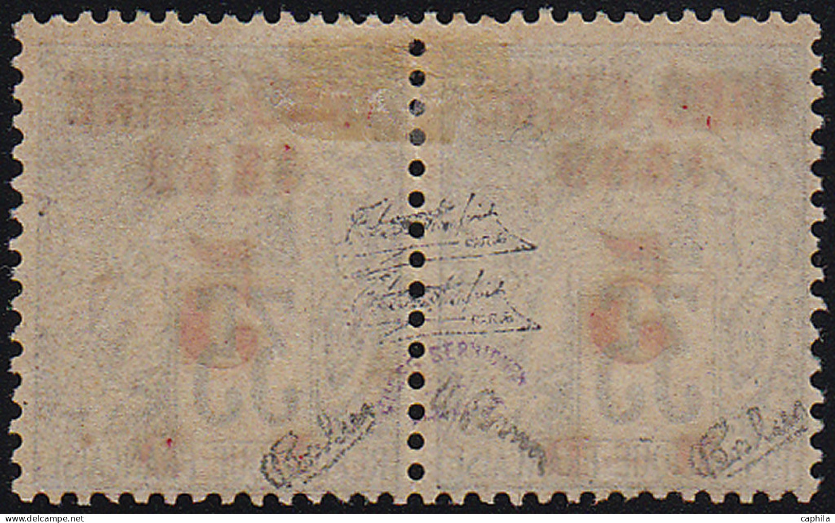 (*) INDOCHINE - Poste - 1aa, Paire Horizontale, Chiffres Plus Petits Tenant à Normal - Unused Stamps