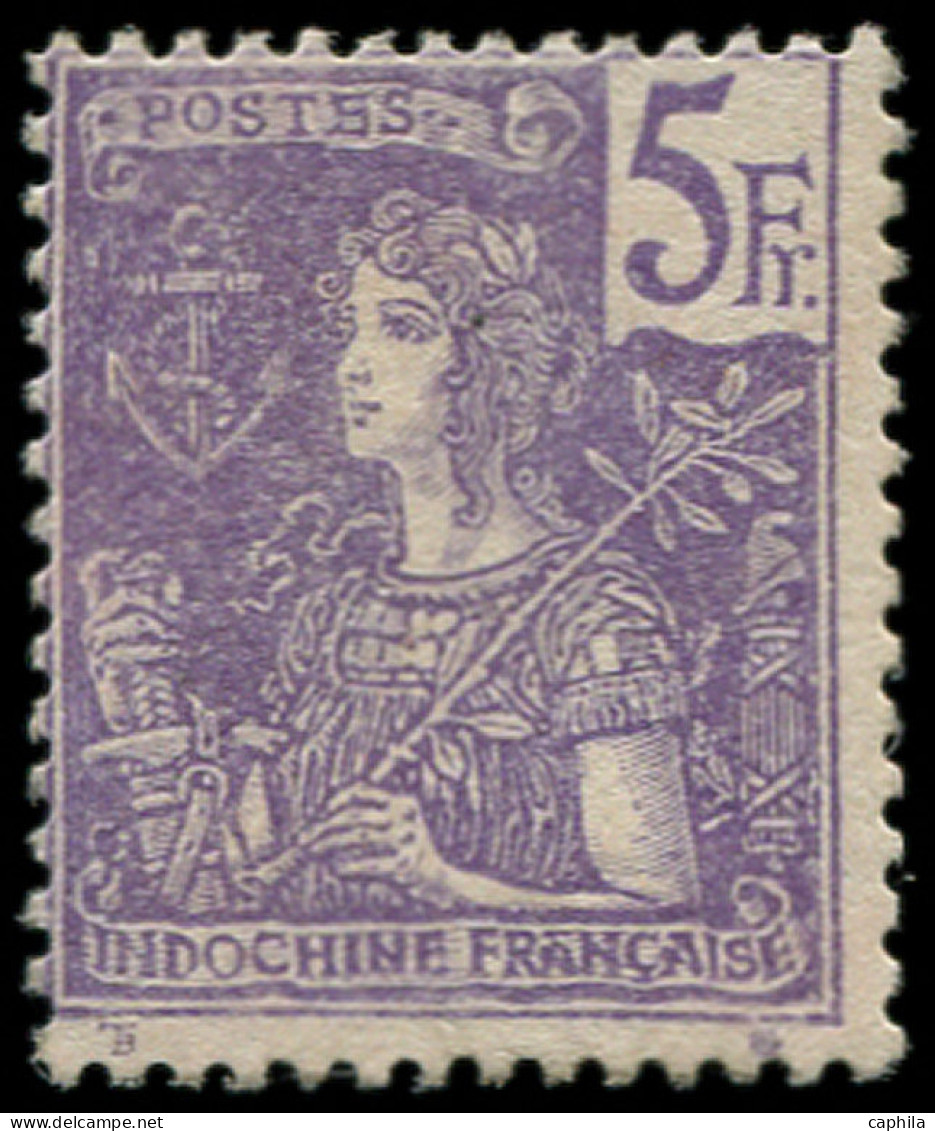 ** INDOCHINE - Poste - 39, 5f. Violet S. Lilas - Unused Stamps