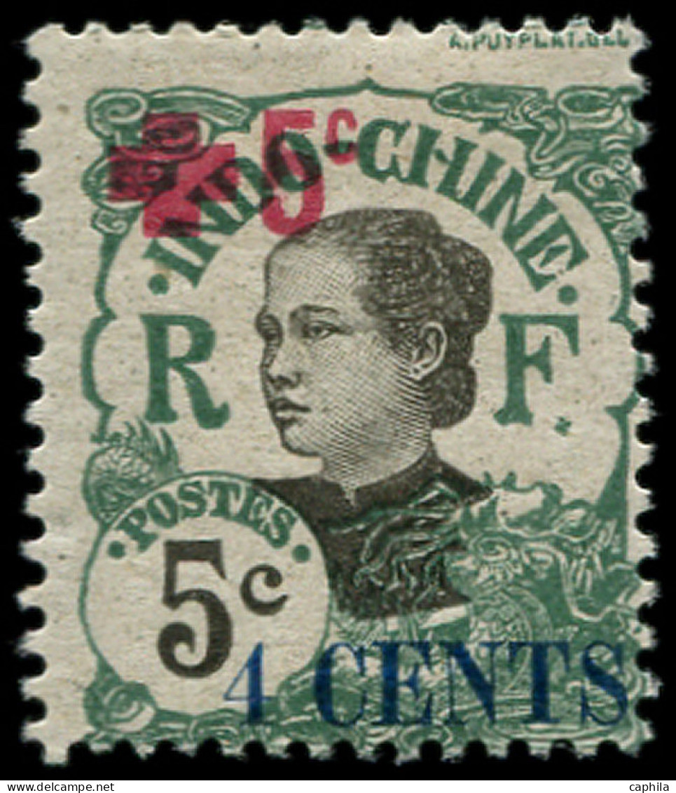 * INDOCHINE - Poste - 69a, "4" Fermé - Unused Stamps