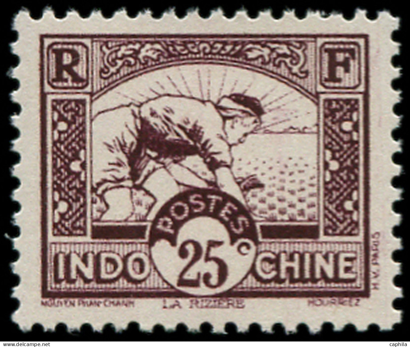** INDOCHINE - Poste - 165b, Type III Barre Du "5" Montante: Rizière (Maury) - Unused Stamps