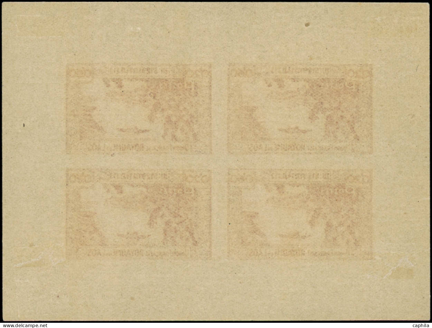 * LAOS - Blocs Feuillets - (27), Feuillet De 4 Non Dentelé (postes 2): 20c. Rouge - Laos