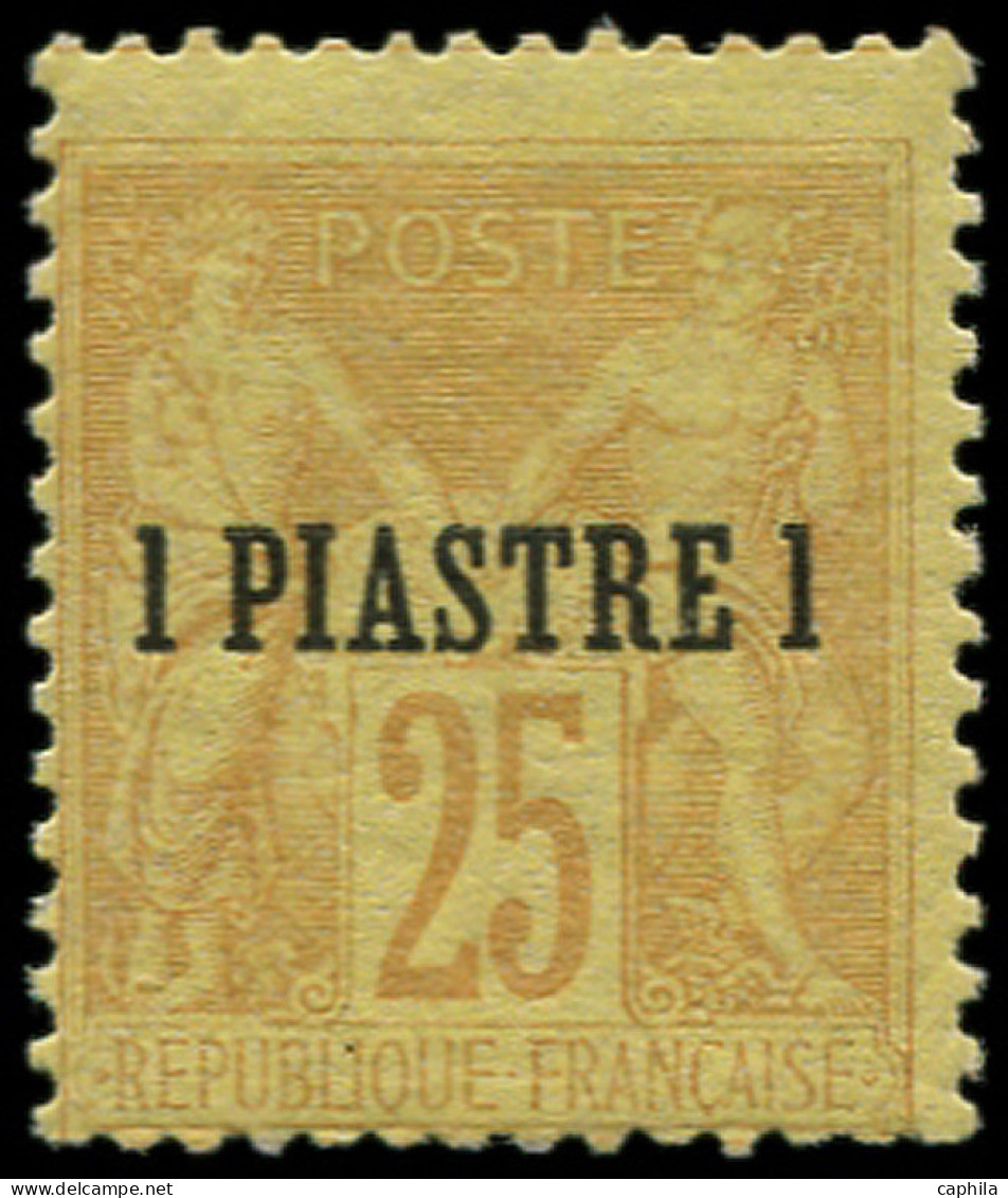 * LEVANT FRANCAIS - Poste - 1, Signé Thiaude, 1p. S. 25c. Jaune - Neufs