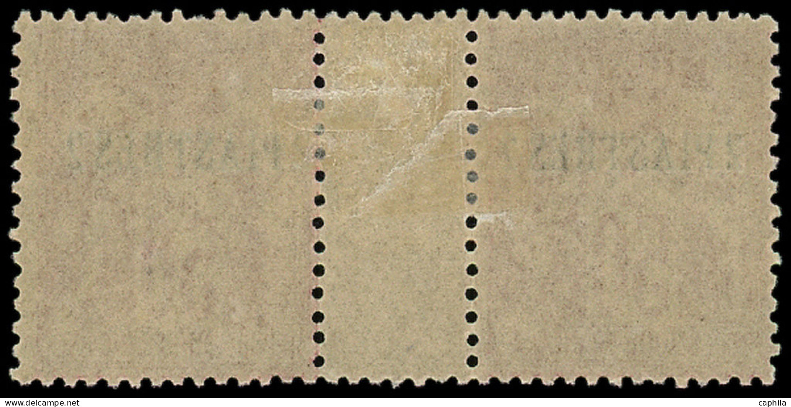 * LEVANT FRANCAIS - Poste - 6, Type I, Paire Interpanneau: 2p. Sur 50c. Rose - Unused Stamps