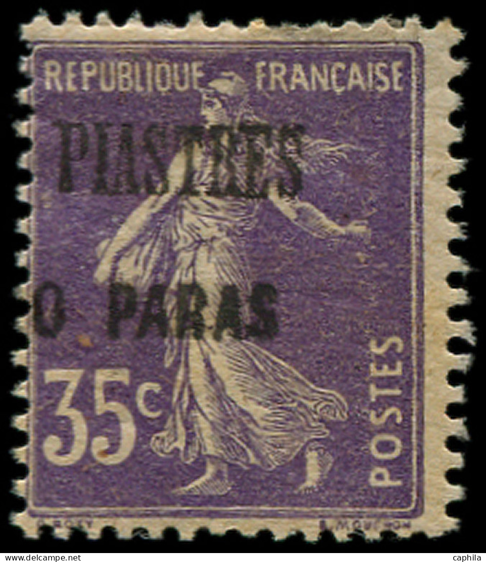 * LEVANT FRANCAIS - Poste - 40, Surcharge Incomplète "PIASTRES/0 PARAS", Léger Clair - Ongebruikt