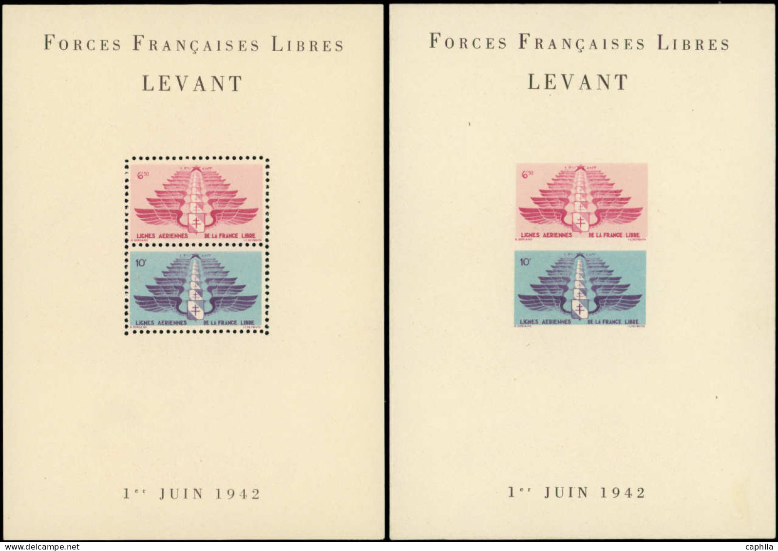** LEVANT FRANCAIS - Poste - 41/52 + Pa 1/10 + Bf 1/2, Complet: France Libre - Other & Unclassified