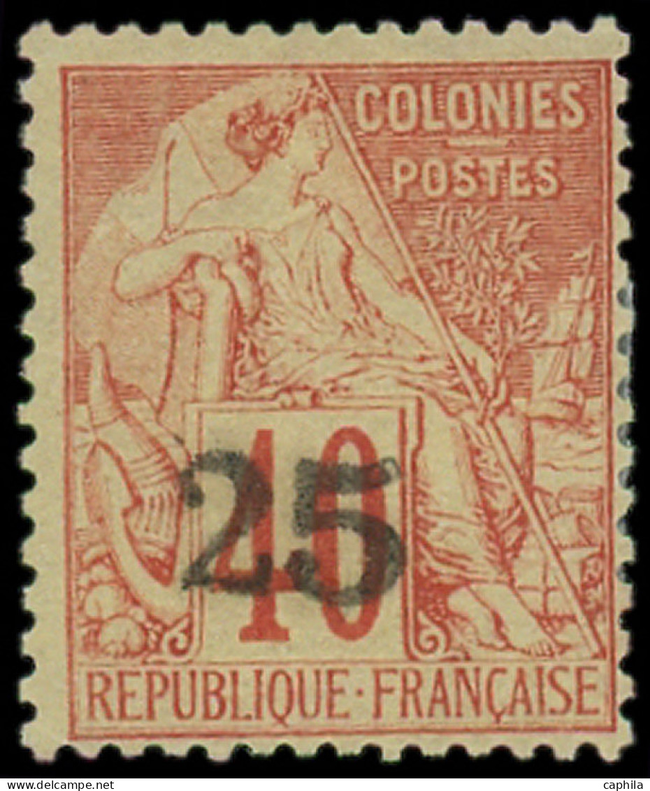* MADAGASCAR - Poste - 3, Signé Brun: 25 Sur 40c. Rouge-orange - Unused Stamps