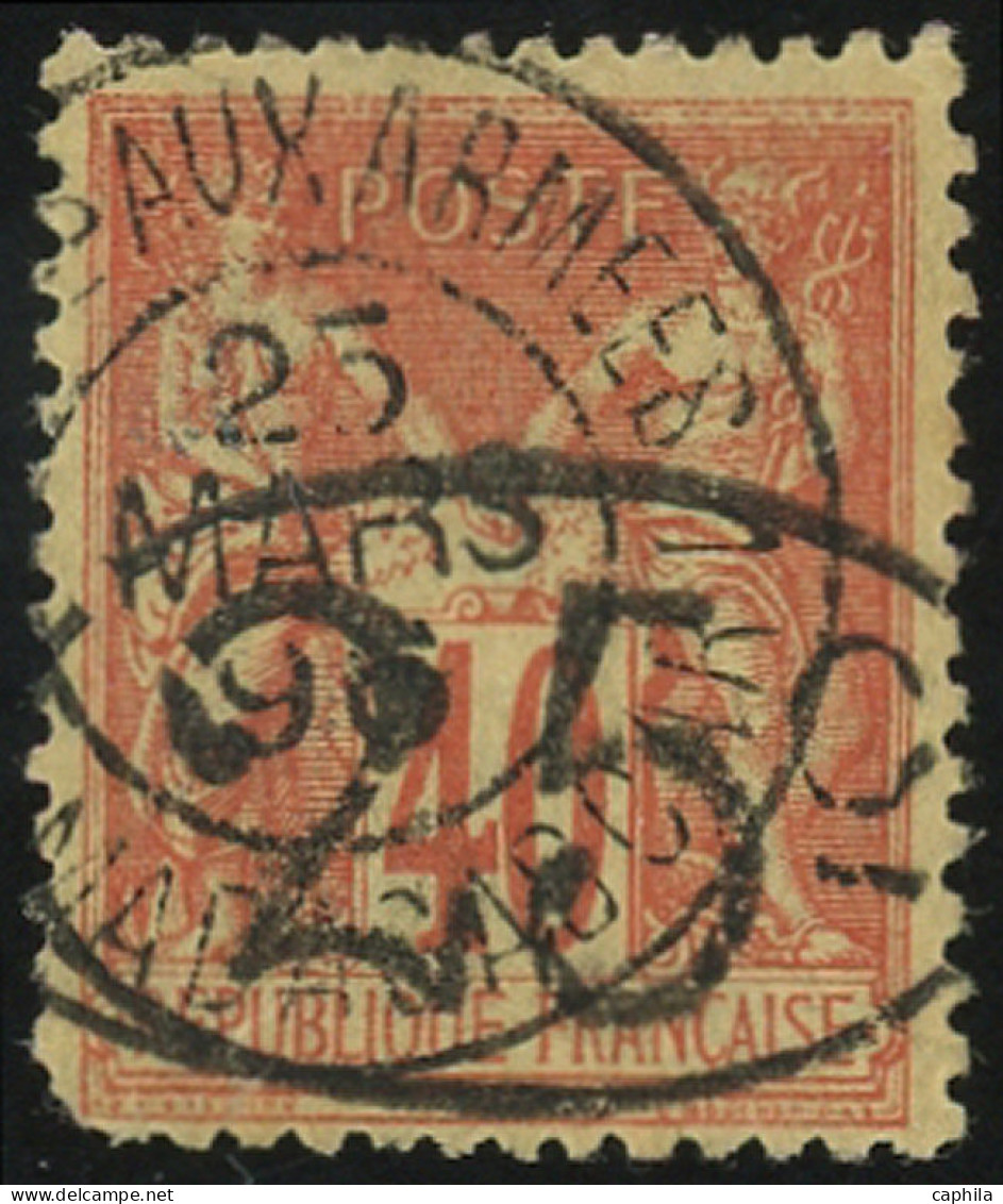 O MADAGASCAR - Poste - 27, Signé Brun Et Scheller, 1 Angle Arrondi: 25c. Sur 40c. Rouge-orange - Gebruikt
