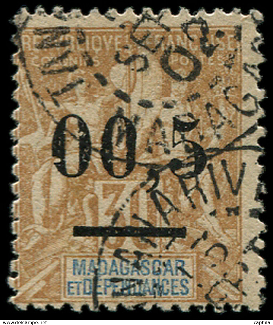 O MADAGASCAR - Poste - 52d, Virgule Mal Placée, Signé Brun: 00.5 S. 30c. Brun - Used Stamps