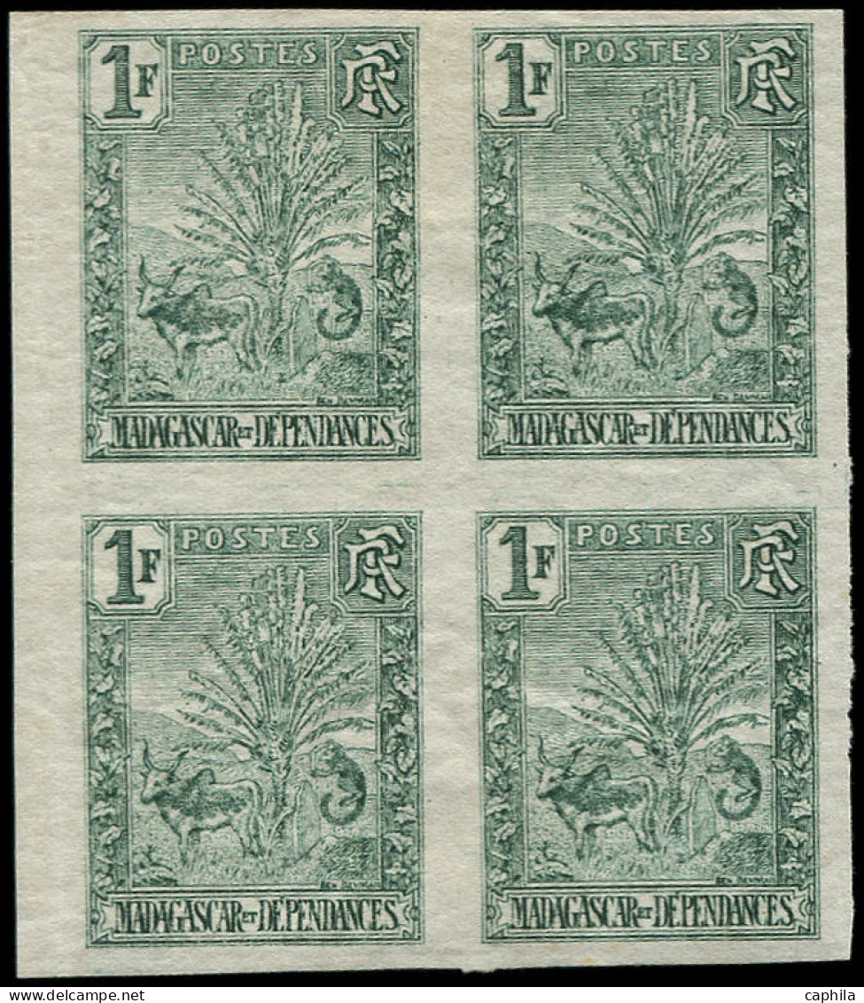 * MADAGASCAR - Poste - 75a, Bloc De 4 Non Dentelé: Zébu - Unused Stamps