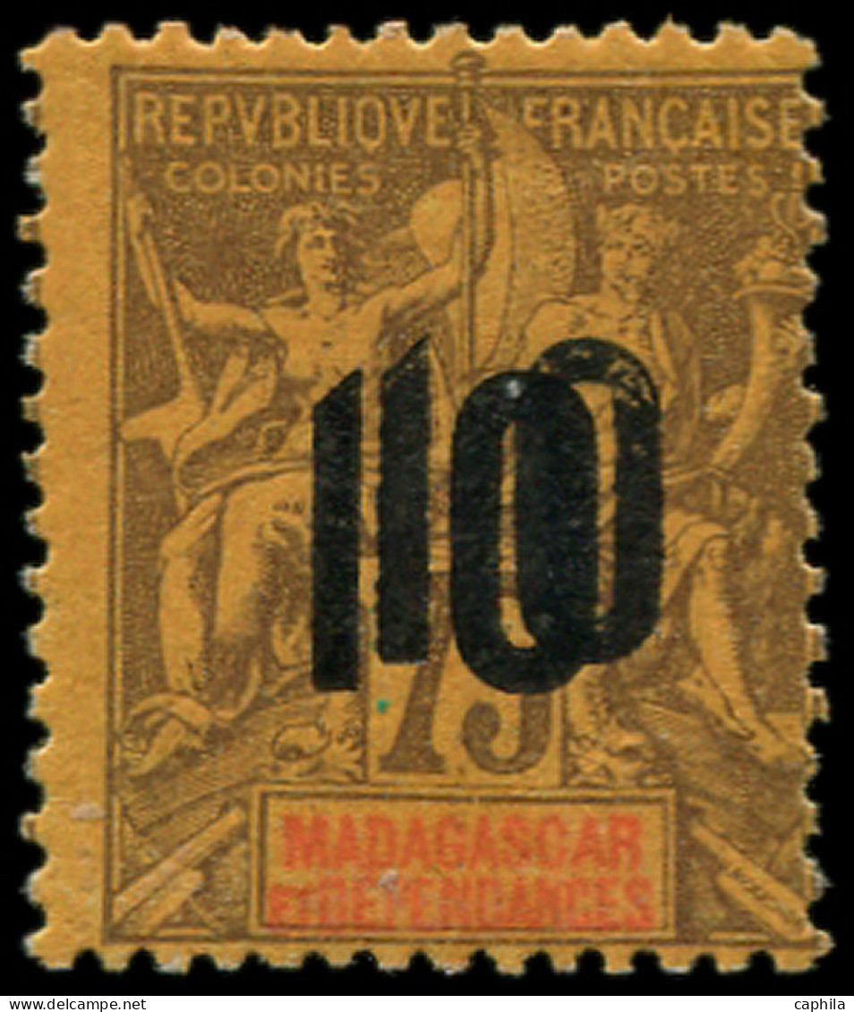 * MADAGASCAR - Poste - 114a, Double Surcharge, Signé Scheller: 10 S. 75c. - Unused Stamps