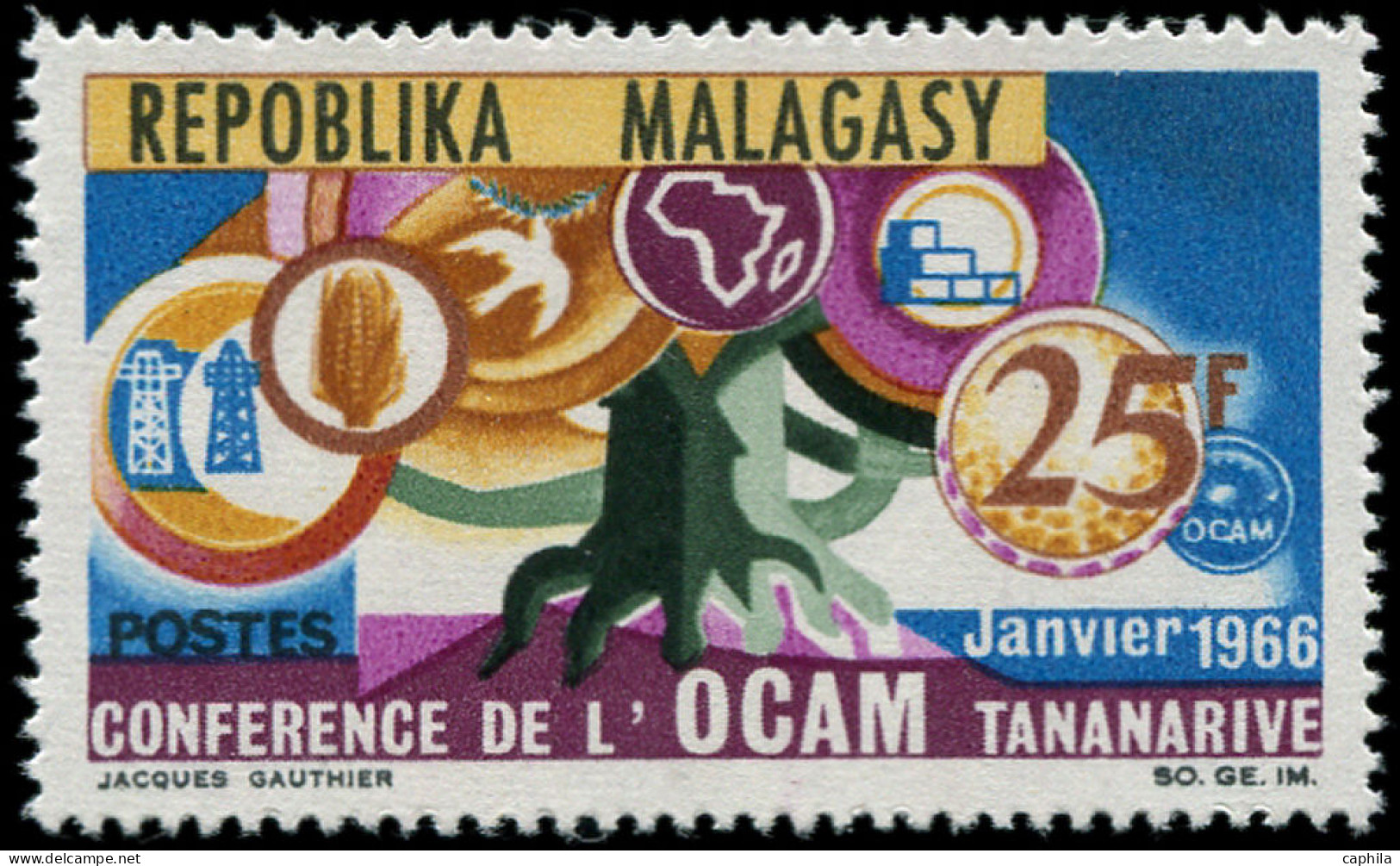 ** MADAGASCAR - Poste - 424A, Sans Surcharge: Conférence De L'OCAM - Unused Stamps